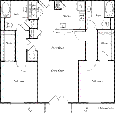 2 Bedroom                                          Floorplan Image